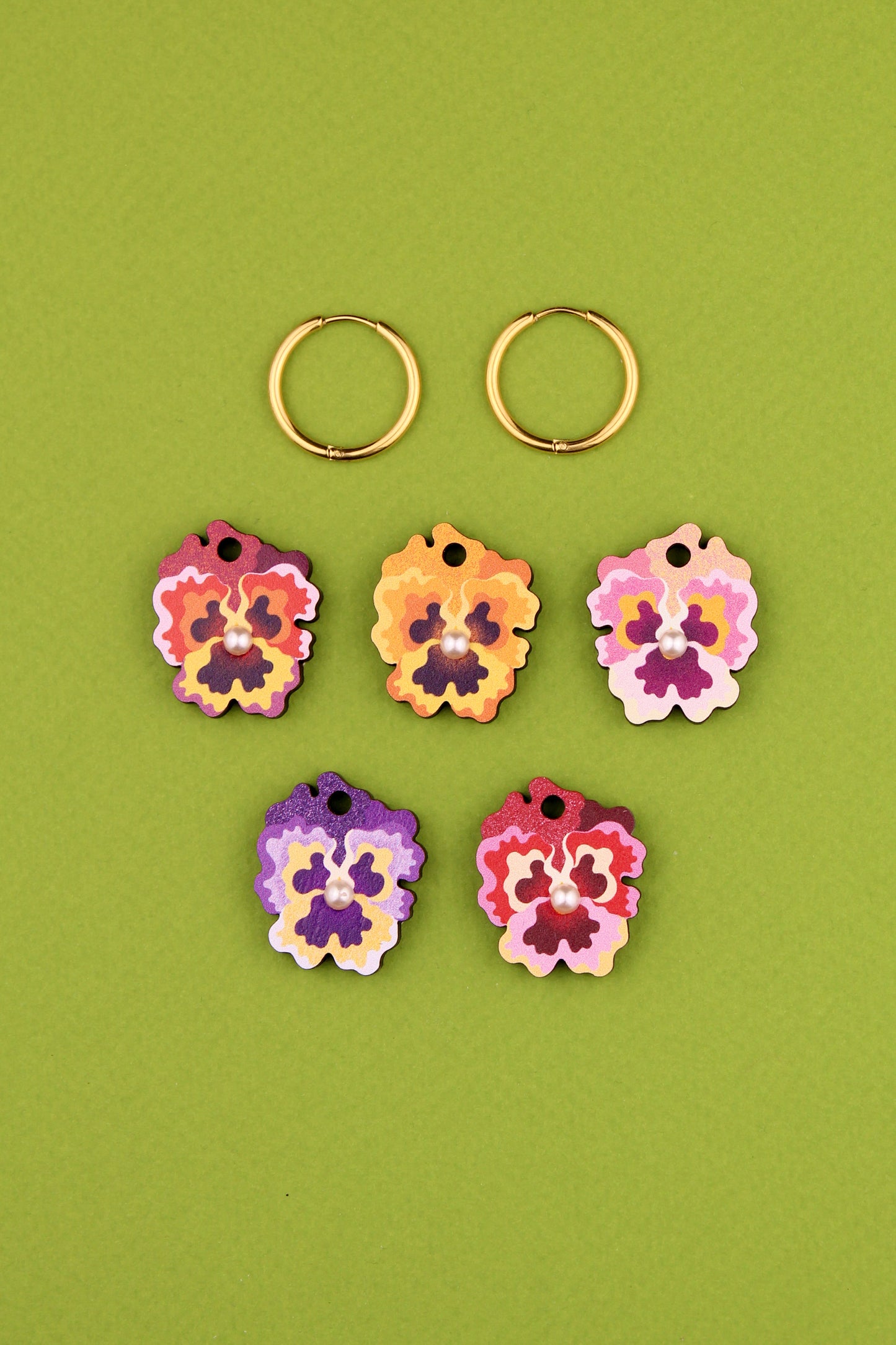 Pick n Mix Pansy Earring Charms