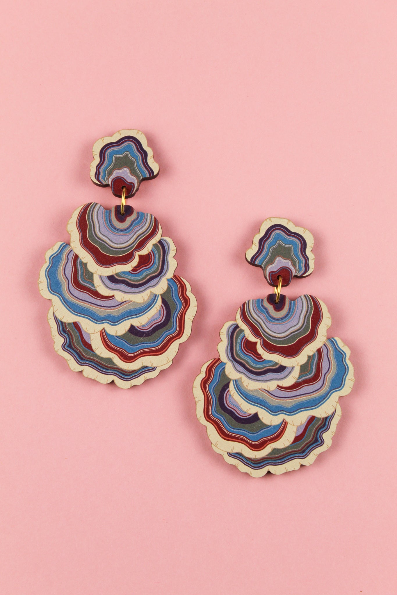 Turkey Tail Statement Earrings